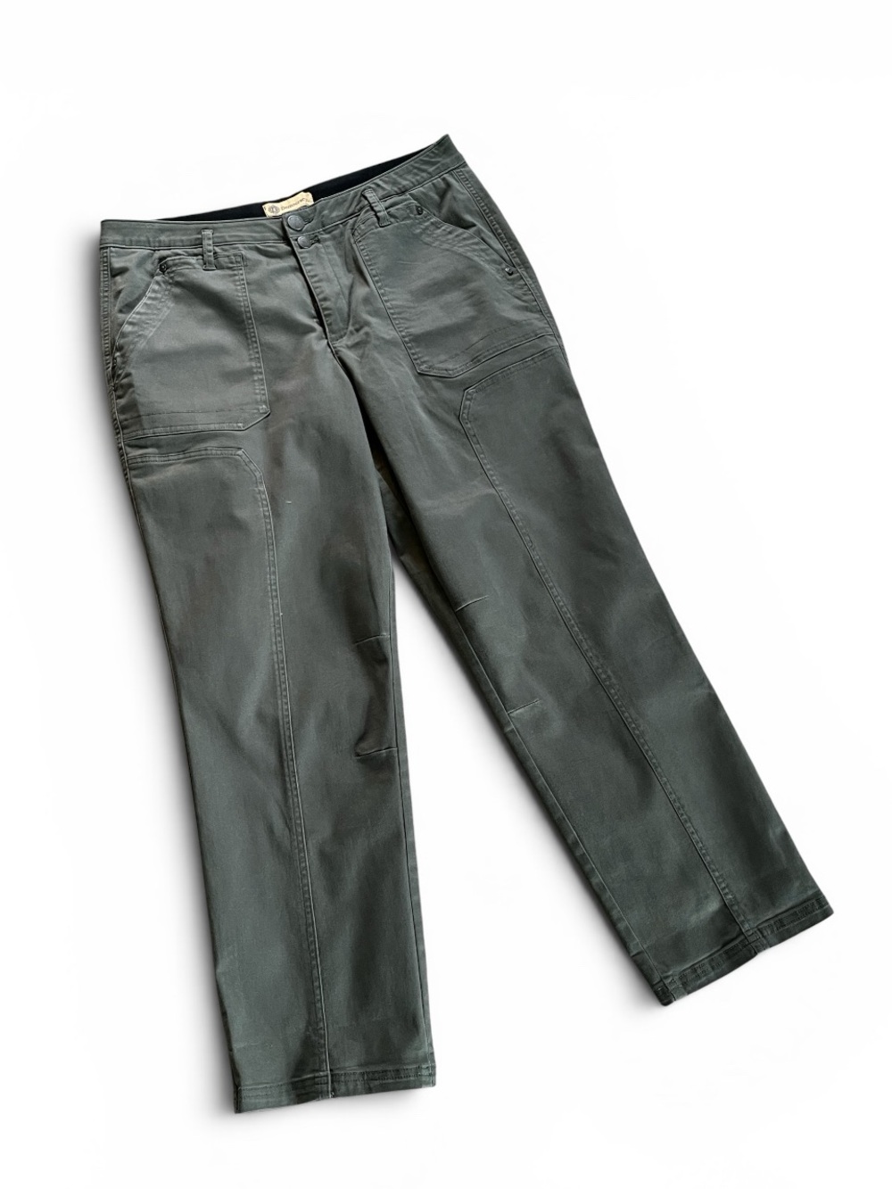 Democracy Olive Green Utility Pants Women’s Size 14 Stretch Cargo Casual Pants